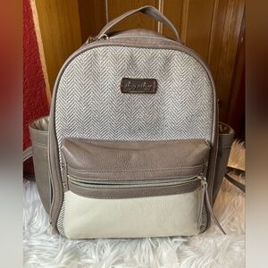 Itzy Ritzy Gray and Brown Backpack